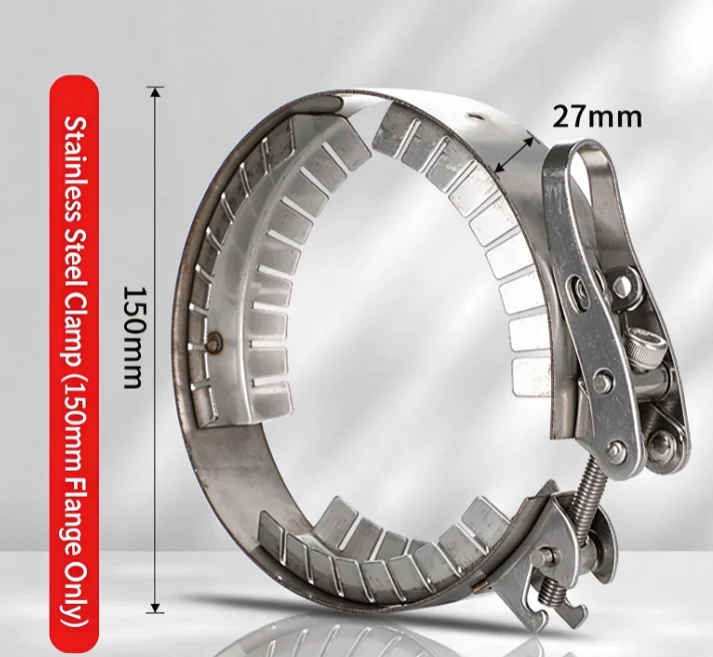 Diameter 150mm Reaction kettle clamp Steel disc reactor clamp wire-steel clamp type A and B