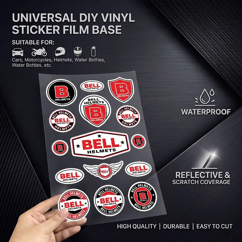 B-el-l-H-el-me-ts High Visibility Reflective Waterproof Decal Scratch Hide Sticker Fit Car Motorcycle Helmet Refrigerator