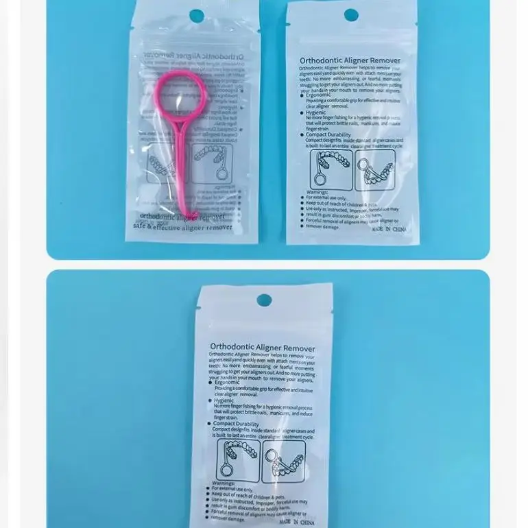 100PCS Orthodontic Aligner Removal Tool Braces Extractor Nice Invisible Removable Braces Clear Oral Care Remove Plastic Hook