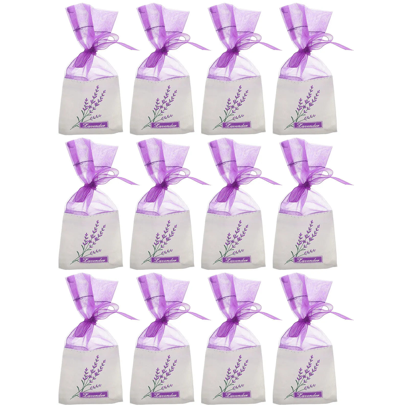 1Set Dried Lavender Sachet Bags Natural Cotton Gauze Material Fragrance Sachets for Wardrobes Closets Cars Home Air
