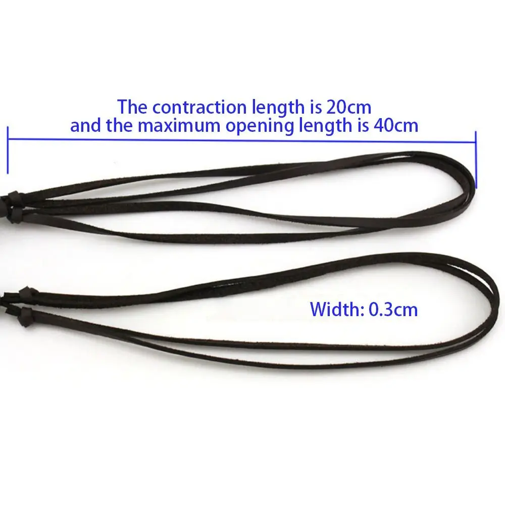 قلادة بدائرة مزدوجة بسلك جلدي قابل للتعديل للرجال والنساء ، قلادة قهوة سوداء ، هدية عيد الميلاد ، جديد ، 2 *