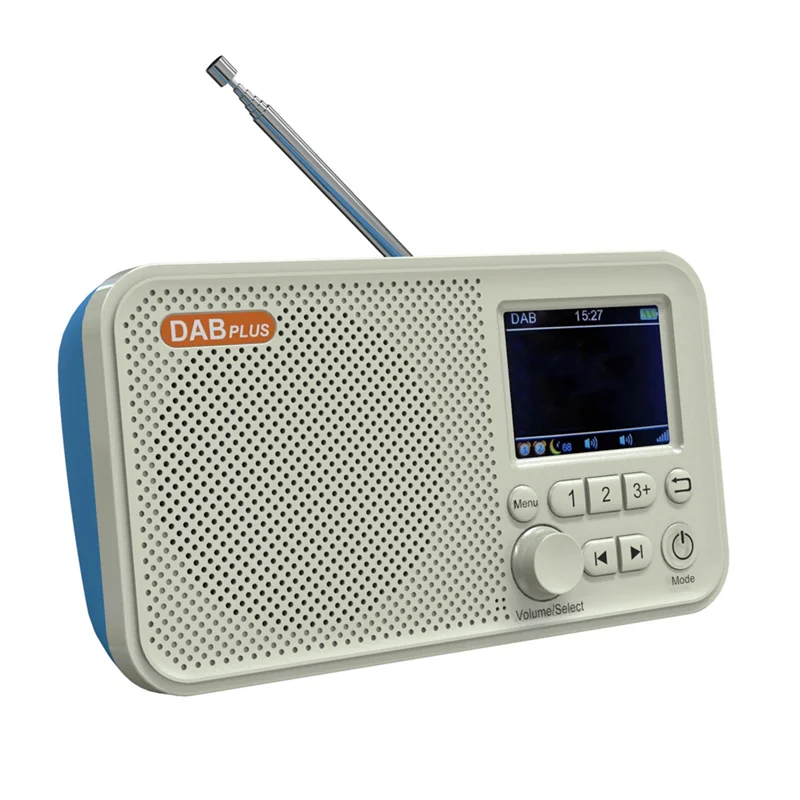 AT69 -C10 2.4 Inch Color LCD Screen Alarm Clock DAB DAB+ FM Bluetooth Broadcasting Radio Supports TF Card MP3 Player