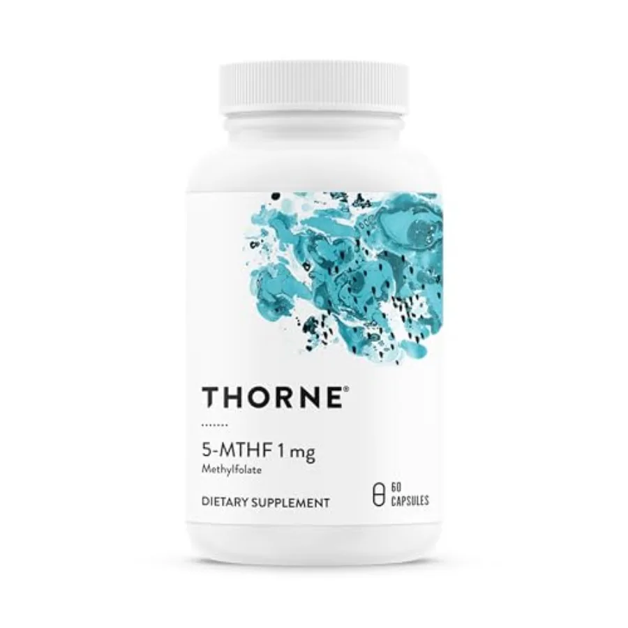 THORNE - 5-MTHF - Methylfolate Active B9 Folate Supplement - Supports Cardiovascular Health Fetal Development Nerve Health Meth