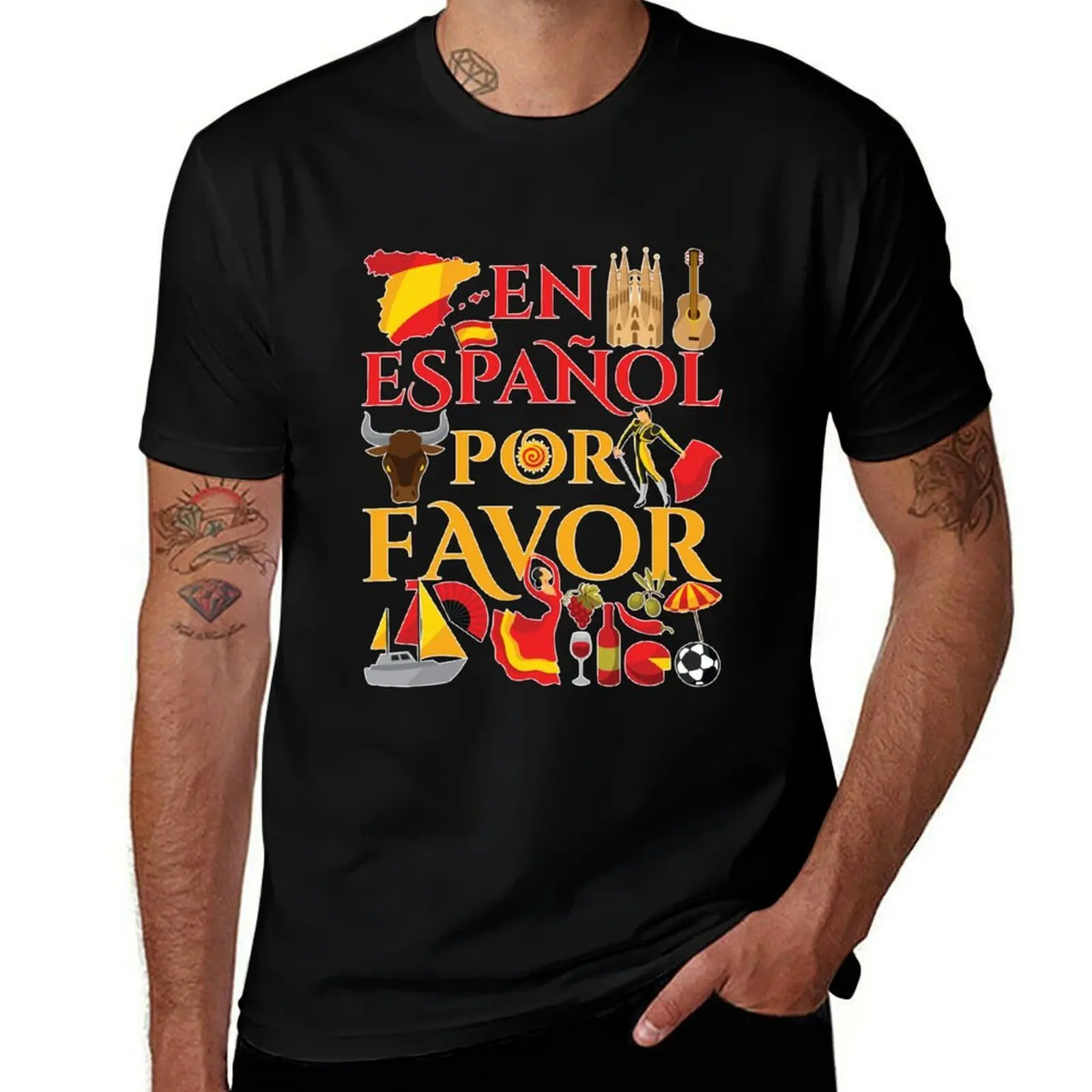 Spanish Teacher Gifts En Espanol Por Favor T-Shirt Basic Comfort Fit for Men T-Shirt