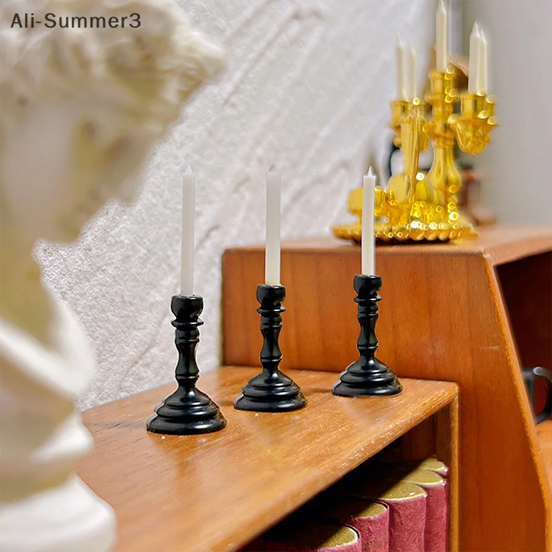Simulazione in miniatura Candelieri Ornamento Modello Candele per casa delle bambole Mobili Giocattolo Fai finta di giocare Accessori per la decorazione della casa delle bambole
