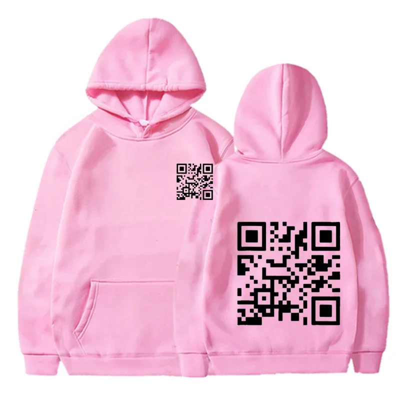 Забавные толстовки с капюшоном FU Qr Code, забавная толстовка с капюшоном Hmulefate Joke, пуловер унисекс с капюшоном