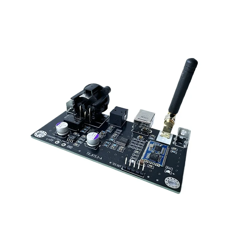 وحدة استقبال بلوتوث QCC5171 ، I2S ، محورية ، ألياف بصرية ، مخرج AES مع بطاقة إدخال USB ، LDAC لمضخم DAC