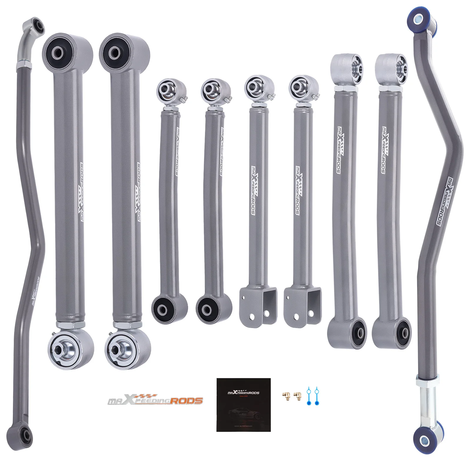 Complete Kit Adj. Control arms + Track Bar for Jeep Wrangler JK 2007 2008-2018