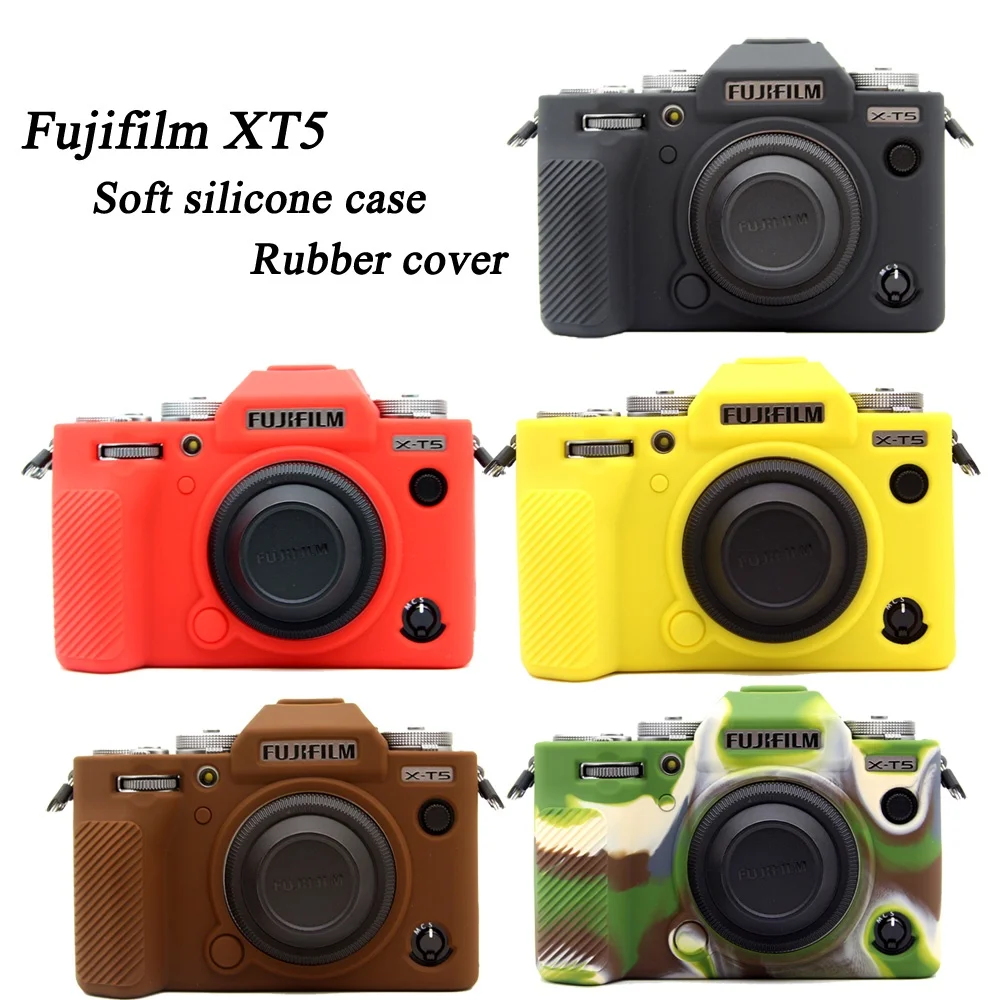 Fuji XT5 funda de silicona para cámara, cubierta de goma para Fujifilm XT5