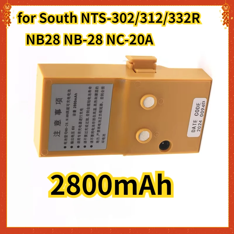 

2800mAh NB28 NB-28 Battery for South NTS-302/312/332R Series Total Station NC-20A Rechargeable Batteries