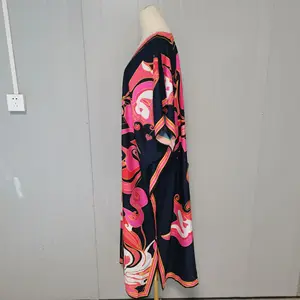 Frauenkleid für Frauen Kleid Strand Strand Ausgang Kaftan Kleid auf der Größe der Frauenkleidung Beach Cover Sommer Kleidung Kimono Mujer Fiesta Kleider 12 Hauptverkäufe Chic Beach Ausfahrt - №7
