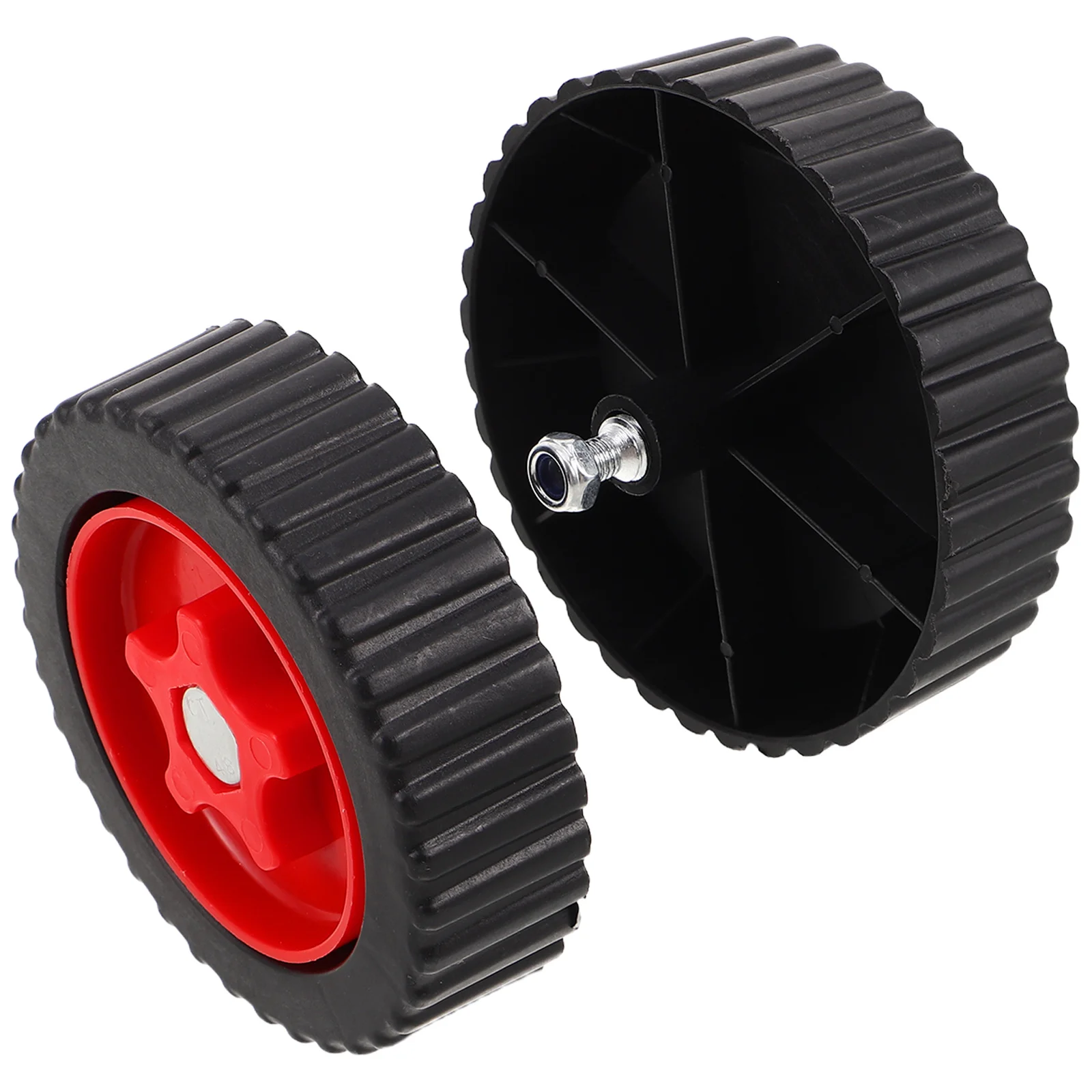 

2pcs Lawn Mower Auxiliary Wheel Plastic Support Wheels Enhanced Stability Heavy Duty Multifunctional Caster Outdoor Garden Use