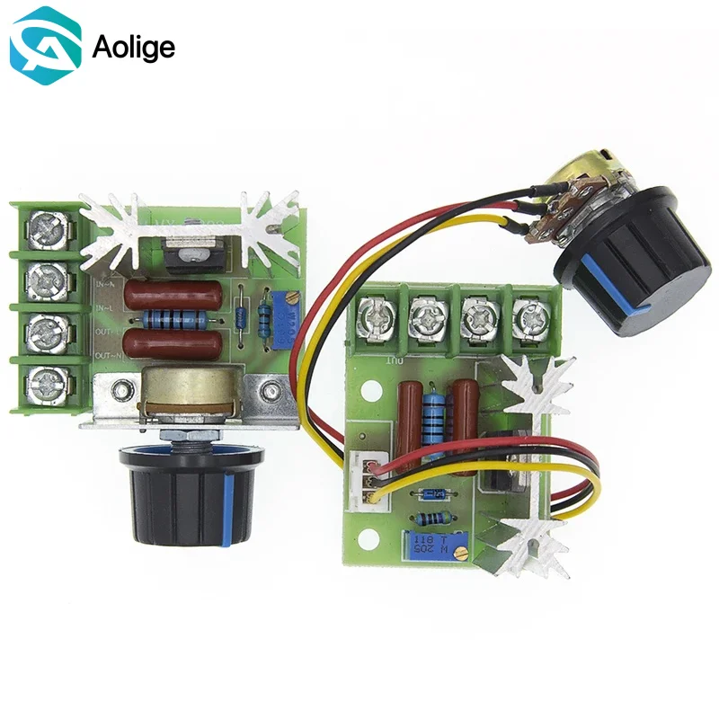 

AC 220V 2000W SCR Voltage Regulator Module - Motor Speed Controller & Thermostat