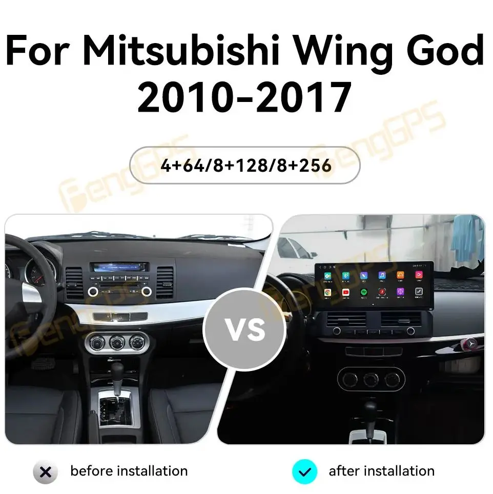 Car Accessories Carplay For Mitsubishi Wing God 2010-2017 Android 13 12.3