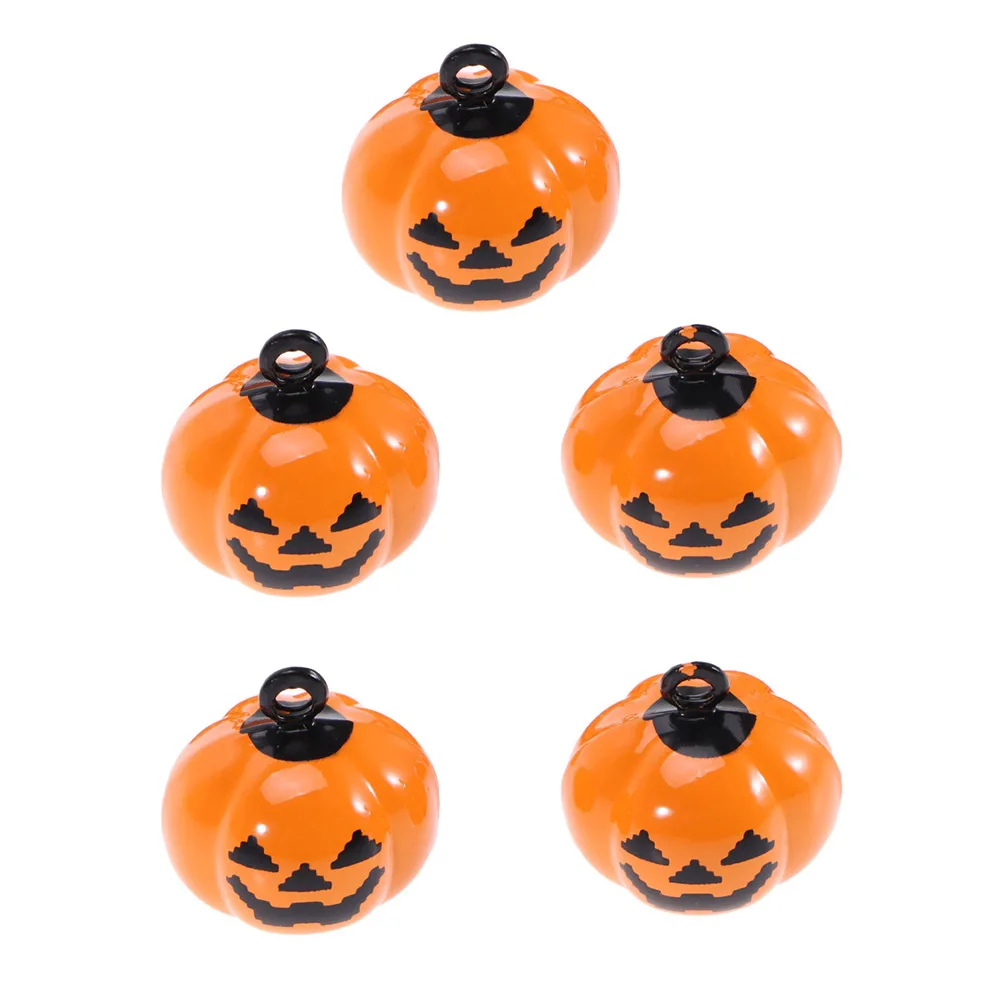 

4pcs Pumpkin Shape Cartoon Pendant Pet Necklace Accessories for Halloween Decoration (Orange)