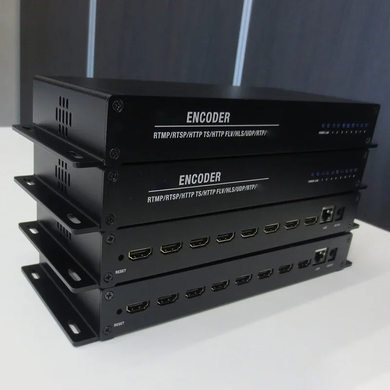 OTV-HE08C-8 Canais SRT ProVideo Media Encoder, IPTV, MPEG4, RTSP, HLS, RTMPS, HD, Transmissão ao vivo, Facebook, YouTube, IPTV, H.264, H.265
