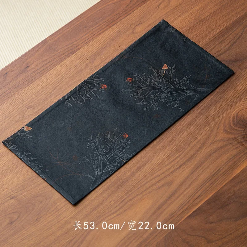 Xiangyun Yarn Tea Mat New Chinese Style Zen Table Runner Waterproof Tea Table Cloth Waterproof Dry Pour Mat Chinese Fabric Craft