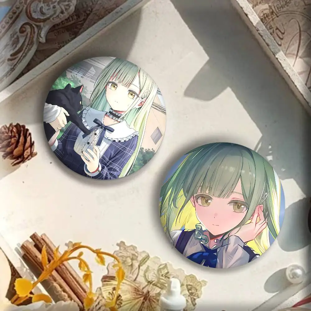 أنيمي فتاة B-BanG حلم Mutsumi Wakaba شارات شارة ليزر مستديرة الكرتون بروش الملابس ظهره اكسسوارات التلبيب