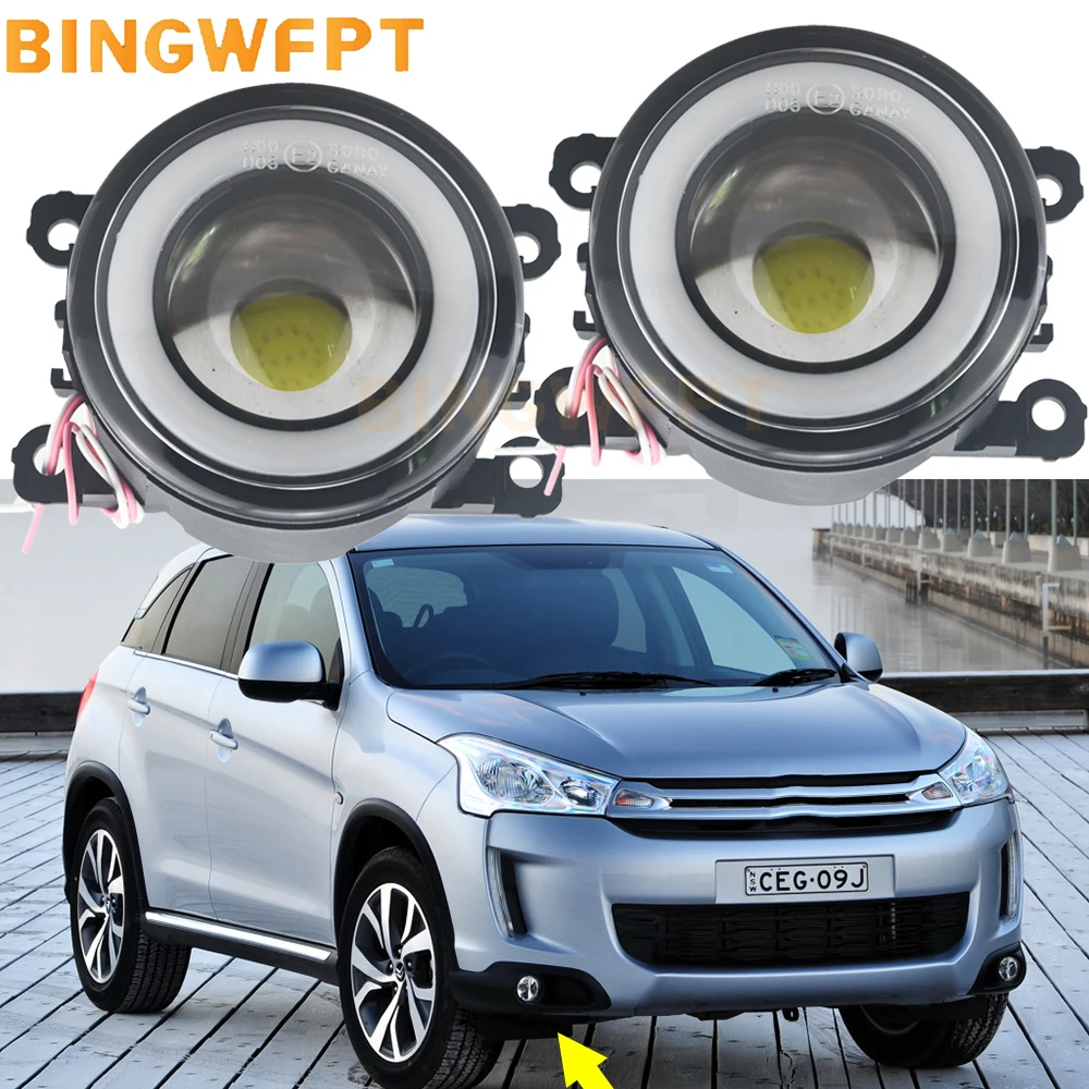 

2 шт. супер яркие противотуманные фары для Citroen C4 AirCross 2013 2014 2015 2016 2017 H11 12 В, светодиодные фары «ангельские глазки», противотуманные фары