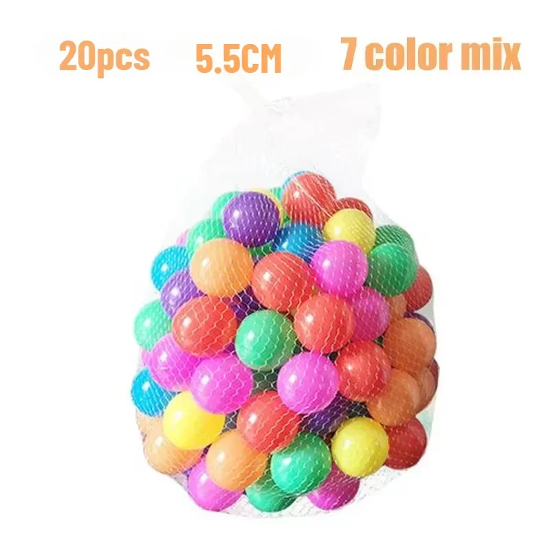 

20PCS Plastic Balls Baby Playground Ocean Wave 5.5CM Balls Soft PE Balls Pits for Dry Pool Toy Ball for Playpen Tent Kid Toys