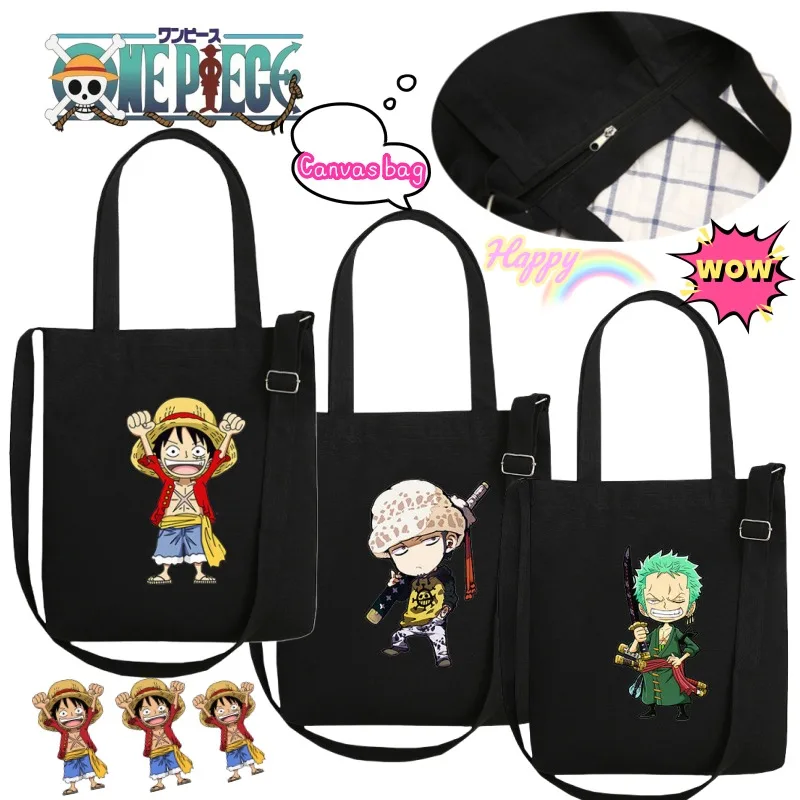 One Piece Luffy, nuevo bolso de hombro creativo de alto valor, bolso de compras portátil, bolso de tutoría especial para estudiantes de dibujos animados de gran capacidad