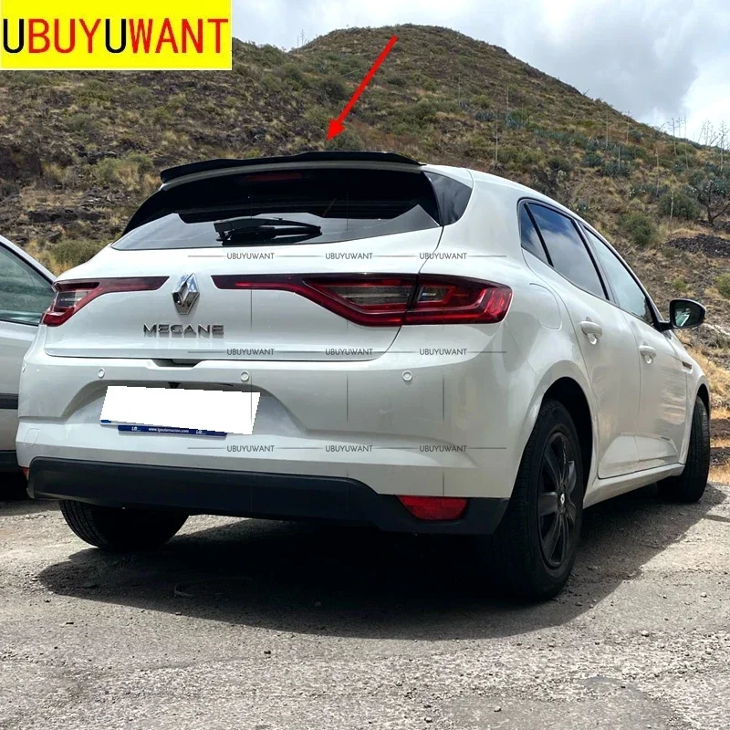 UBUYUWANT Rear Roof Lip Spoiler For Renault Megane 4 IV GT Sport Tourer 2016-2022 Hatchback Spoiler ABS Universal Car Tail Wing