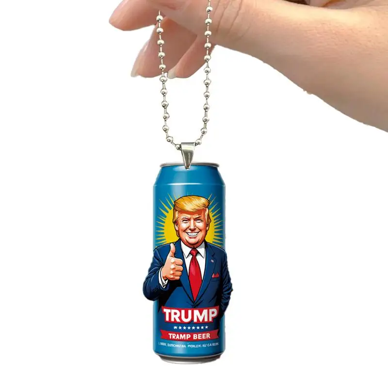 Donald Trumps Cute Keyring United States Presidential Pendant Keychain Acrylic Key Presidential Election Decoration drop ship