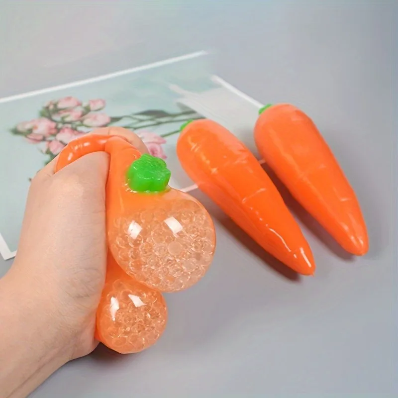 Miękka Karotka do Ściskania - Super Miękka Zabawka Antystresowa dla Dorosłych i Dzieci, Uśmierzająca Niepokój i ADHD, Idealna na Prezent lub Upominek na Przyjęcia Świąteczne