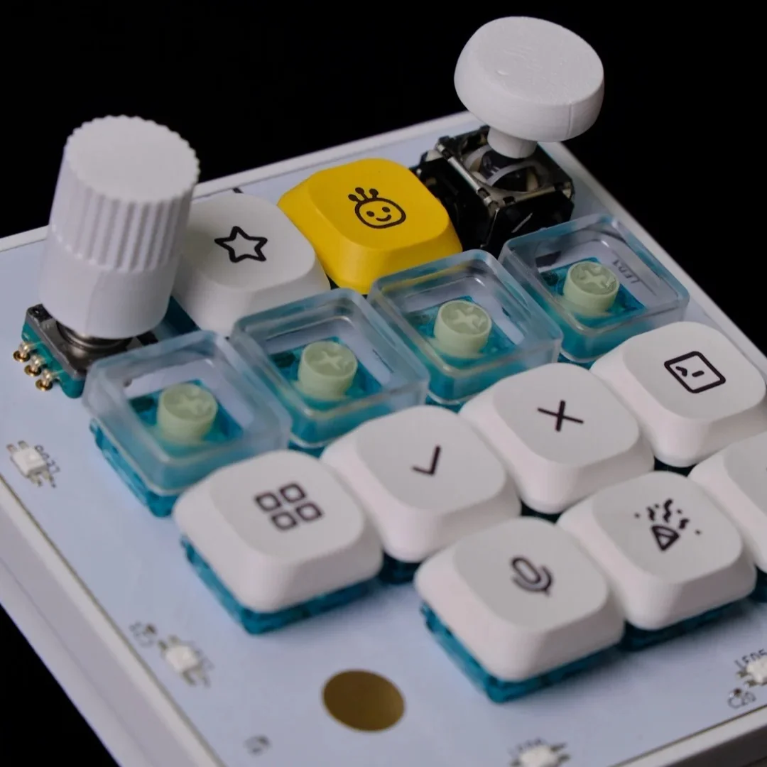 MicroKbd AI Mini Keyboard Replica Custom Hot Swap RGB Codex Keyboard with Joystick Knob for Kailh Choc V2 Codex Micro Macro Pad