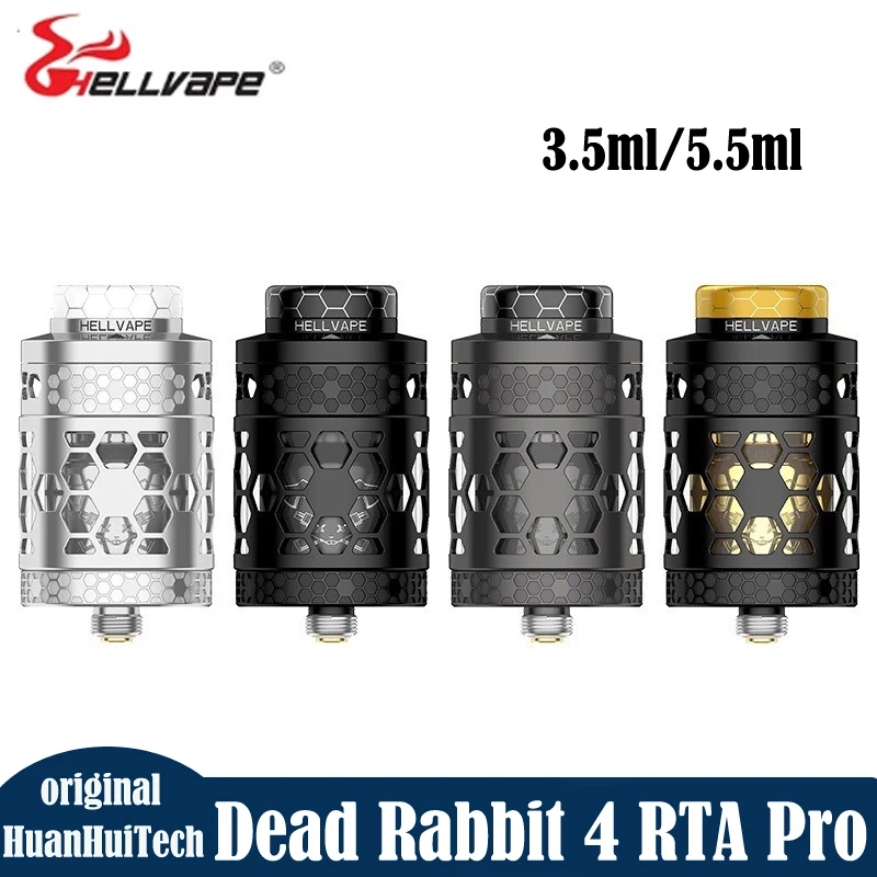 الأصلي Hellvape الميت الأرنب 4 RTA برو خزان 26 مللي متر المزدوج لفائف بناء سطح السفينة 3.5 مللي/5.5 مللي أعلى ملء 810 بالتنقيط تلميح Vape البخاخة E-cig #1