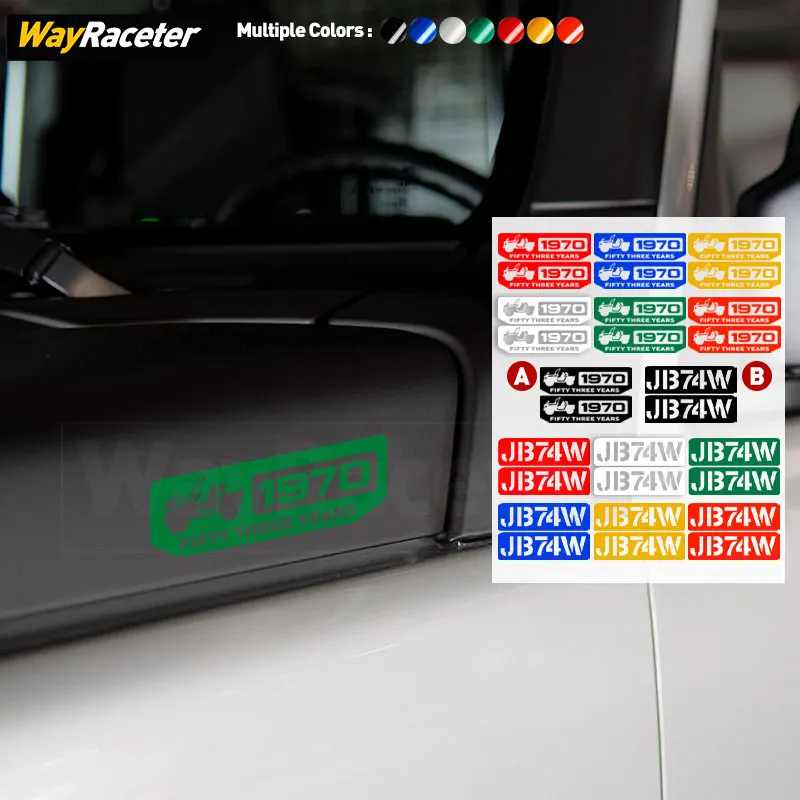 

2 Pcs/Set Side Fender Wing Sticker Window Trunk Vinyl Decal For Suzuki Jimny JB74 4X4 Off Road 2025 Accessories