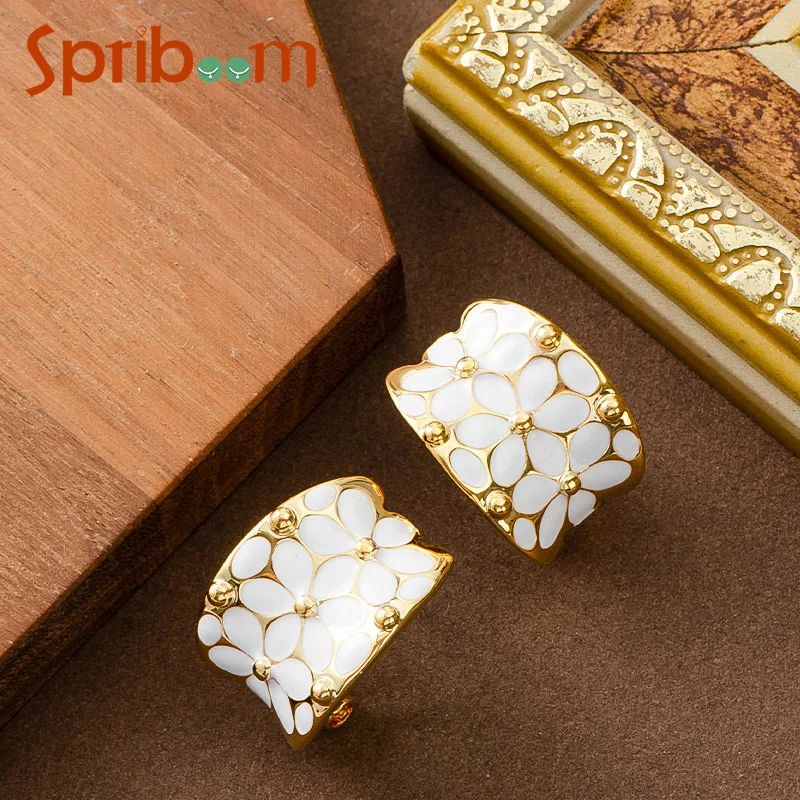 

C-Shaped Stud Earrings French Exquisite Oil-Drop Earring for Women S925 Silver Needle Jewelry Fashion Wedding Party Accessories