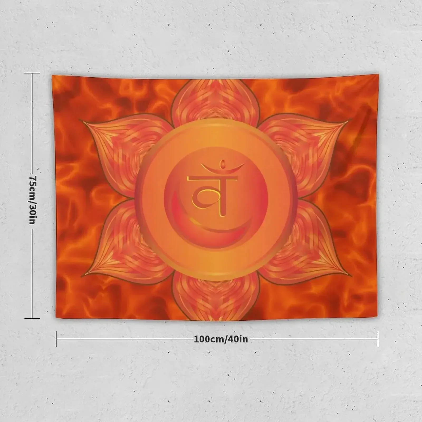 Sacral Chakra with orange flare BG Tapestry Room Decorator On The Wall Home Decoration Room Design Tapestry