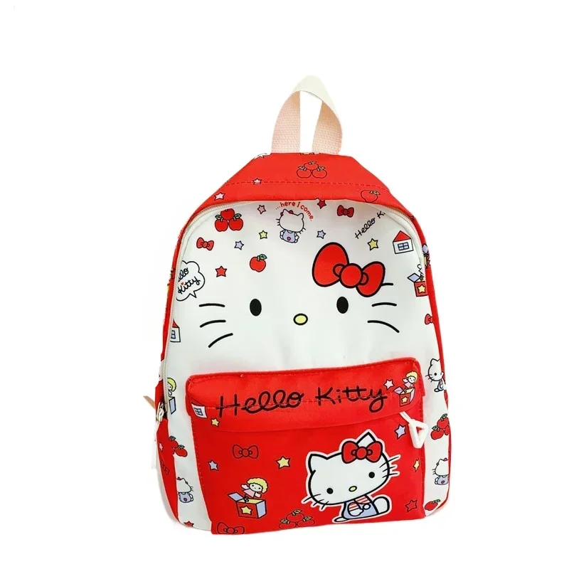 Sanrio hello kitty bonito casual estudante saco de escola kulomi dos desenhos animados doce simples leve mochila grande capacidade