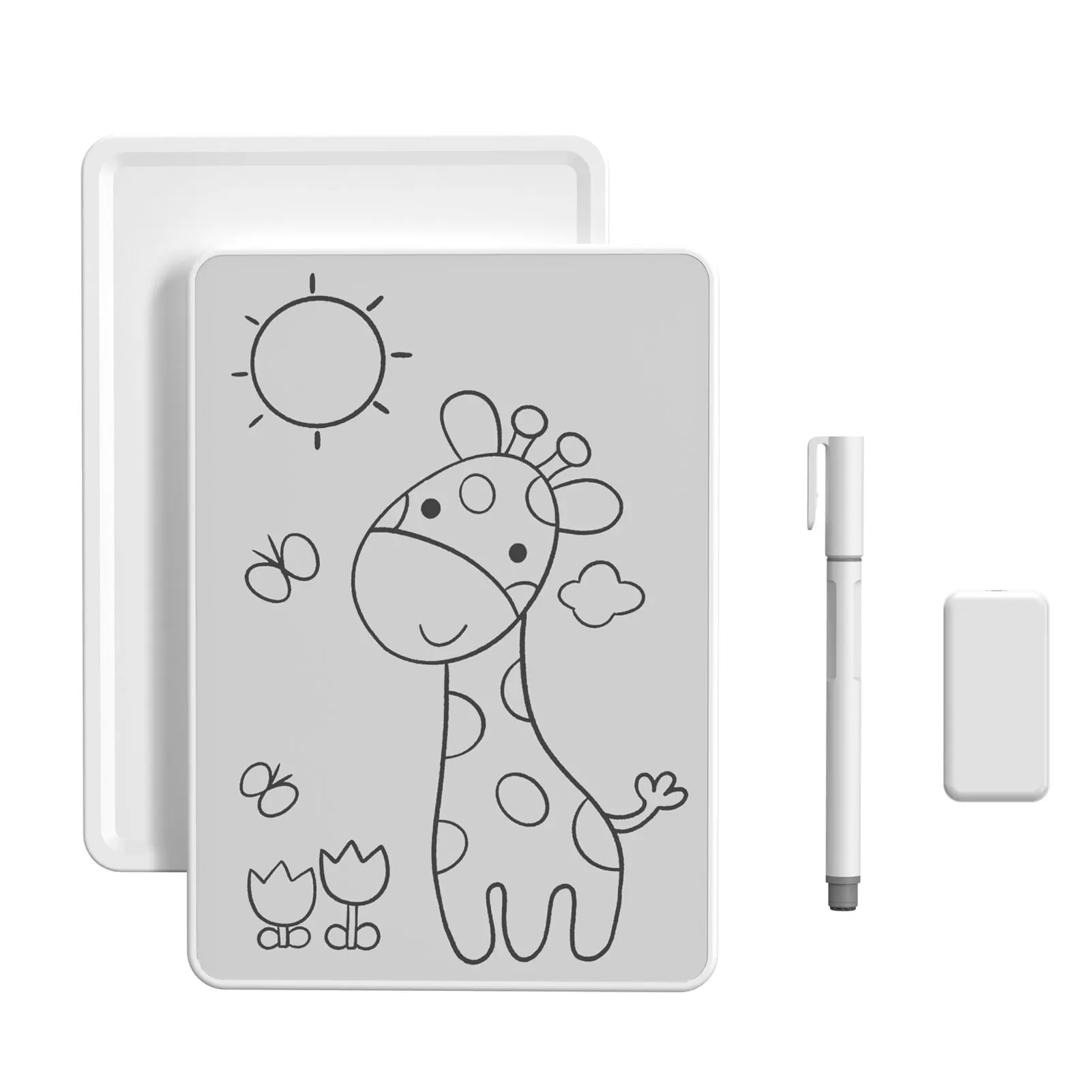 Magnetic Writing Board A5 Erasable Reusable Magnetic Drawing Board with 0.8mm Pen Tip for Home Kitchen School Office