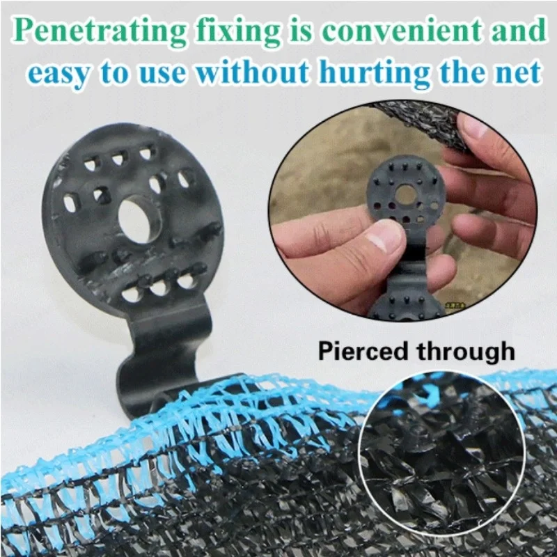 Camping Garden Tools Garden Buildings Fence Net Fix Clamp Hook 100PCs Black Shade Cloth Clips Outdoor Awning Durable Net Clip
