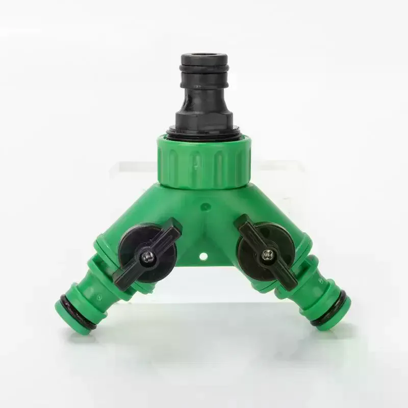 Water Splitter Garden Y Connector 2-Way Valve With Switch Quick Plastic Adapter For Faucet Irrigation Flower Landscaping