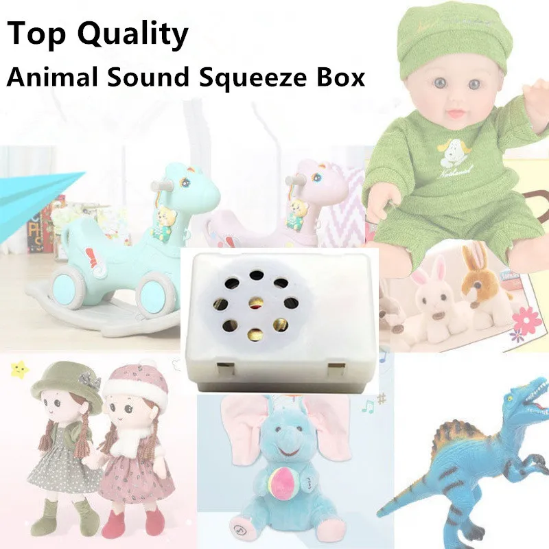 

50pcs Baby Gift Toy Accessories Animal Sound Squeeze Box Electronic Toy Movement Doll Music Speaker Technology Model DIY Parts