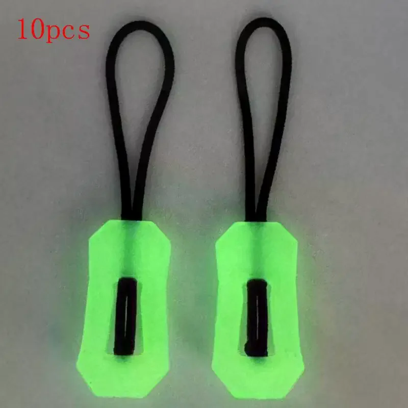 

10 шт., светящаяся в темноте застежка-молния, светящаяся веревка на молнии, анти-потерянный рюкзак, одежда, куртки, слайдер, головка, ремонтные комплекты для шитья