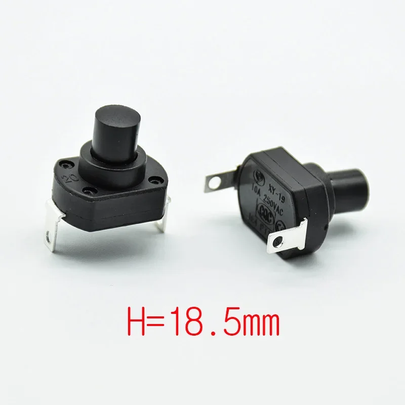 4pcs UPS switch flashlight  self locking switch push button  micro power switch 6A/10A Height 13.5/15.5/18.5mm