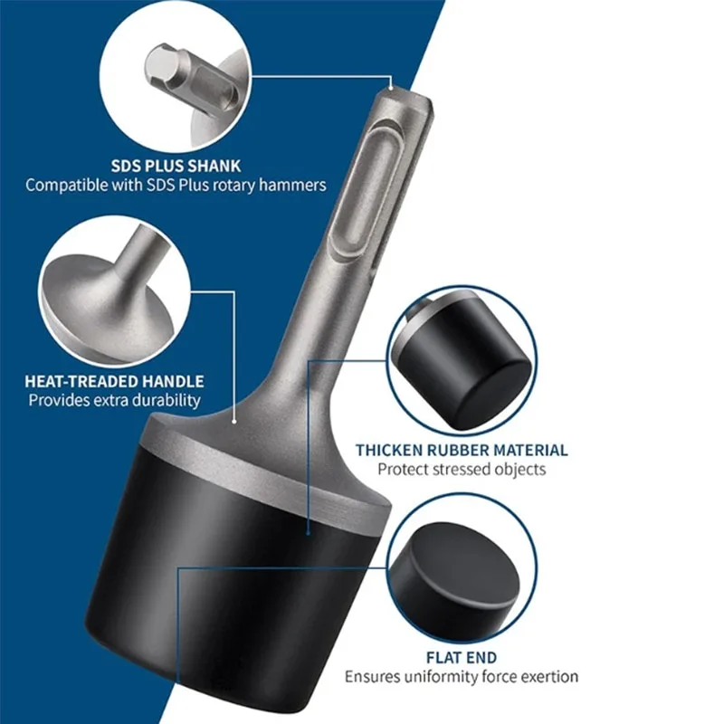 Rubber Hammer SDS-PLUS Handle For Electric Hammers Automotive Sheet Metal/ceramic Tile Lamination/iron Leveling Electric Tool