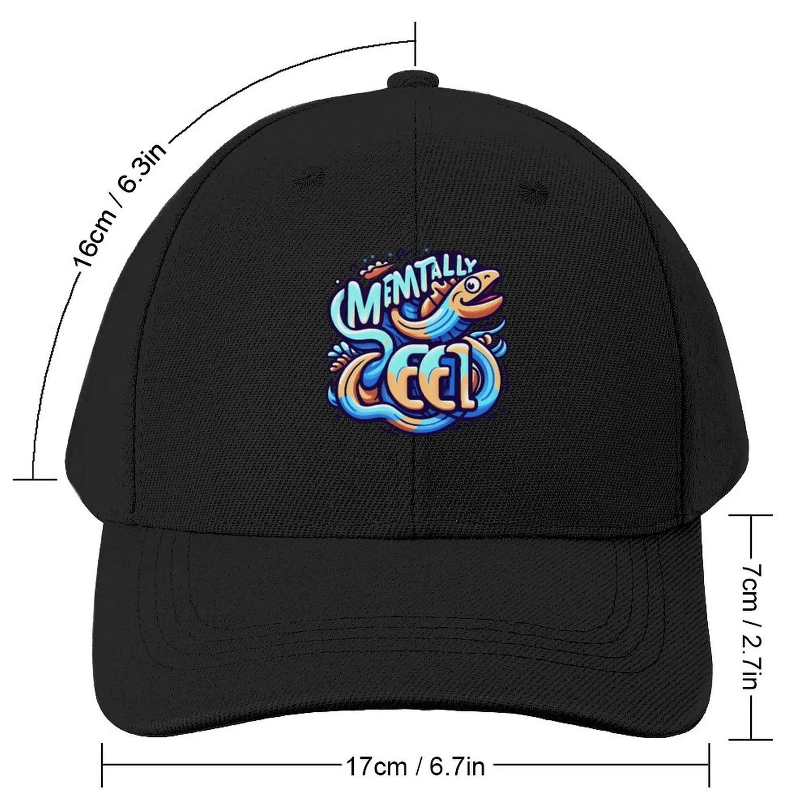 Mentally Eel, typography Baseball Cap Luxury Man Hat Golf Bobble Hat tea Hat Women's Hats Men's