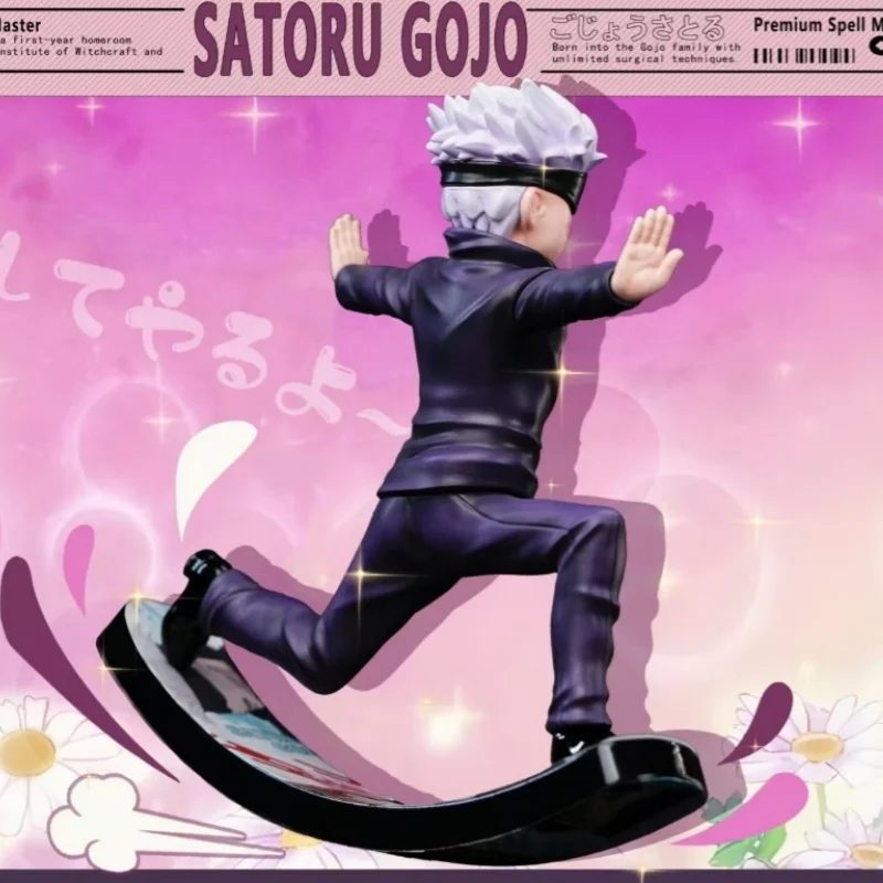 

Jujutsu Kaisen Satoru Gojo Anime Figure with Skateboard Andwobble Pvc Statue Model Doll Collectible for Fans