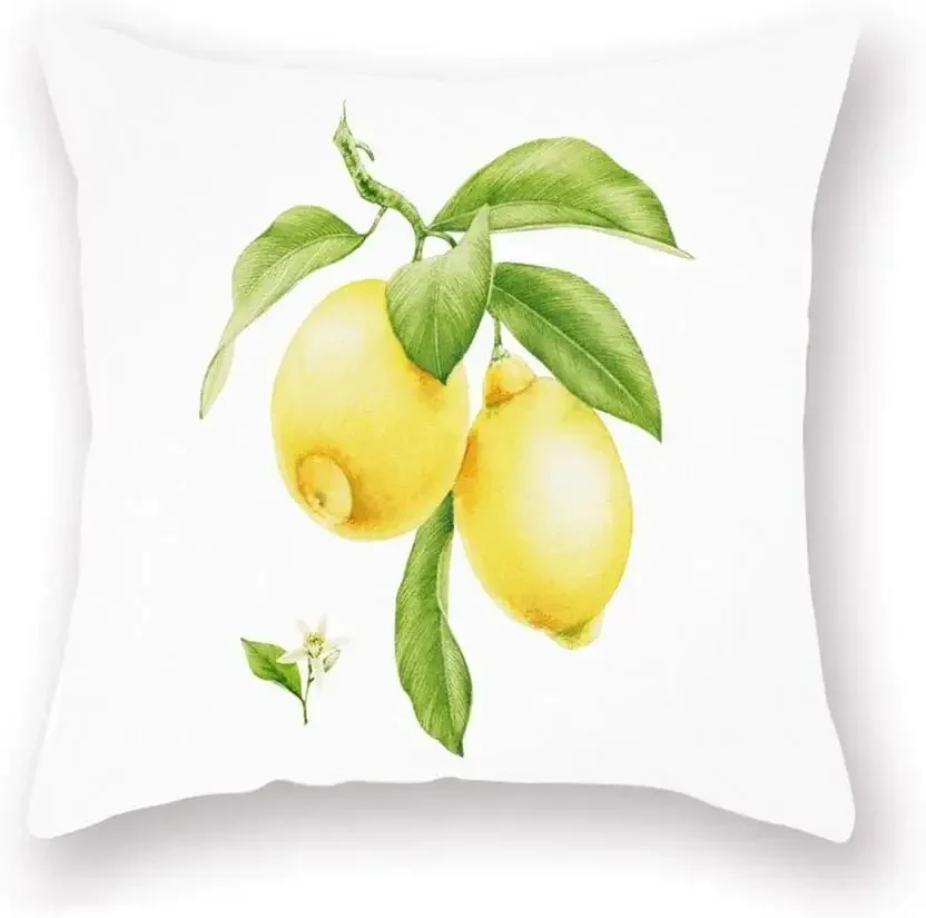 Yellow Lemon Decorative Pillowcase Super Soft Cushion Cover Gift Indoor and Outdoor Home Decoration Pillowcase45x45 pillow case