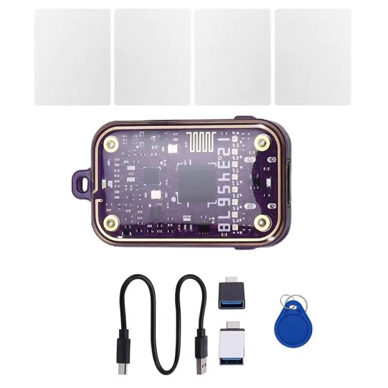ABZZ-RFID Smart Chip Reader Smart Card Emulator EM125KHZ IC 13.56Mhz Badge RFID Duplicator Read Writer Support Bluetooth
