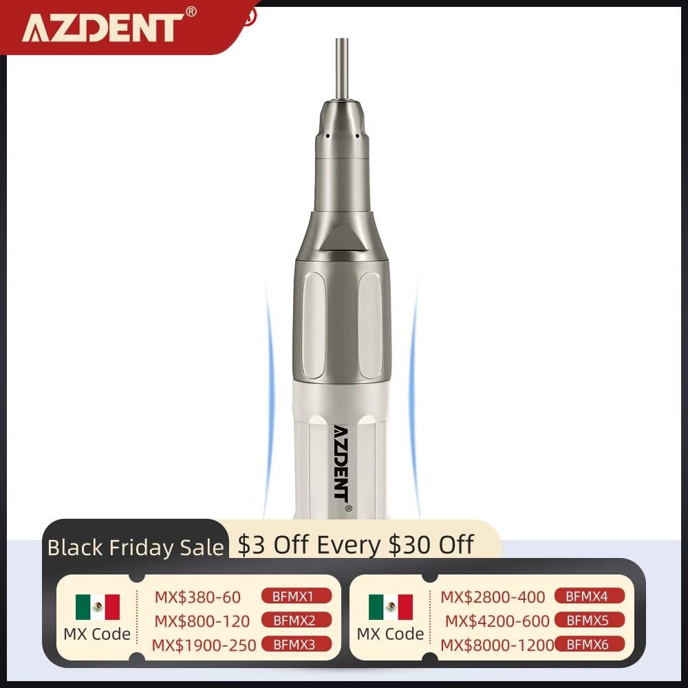 AZDENT Dental 1:1 Direct Drive Low Speed Straight Handpiece E-type External Water Slow Speed Handpiece Dentistry Equipment