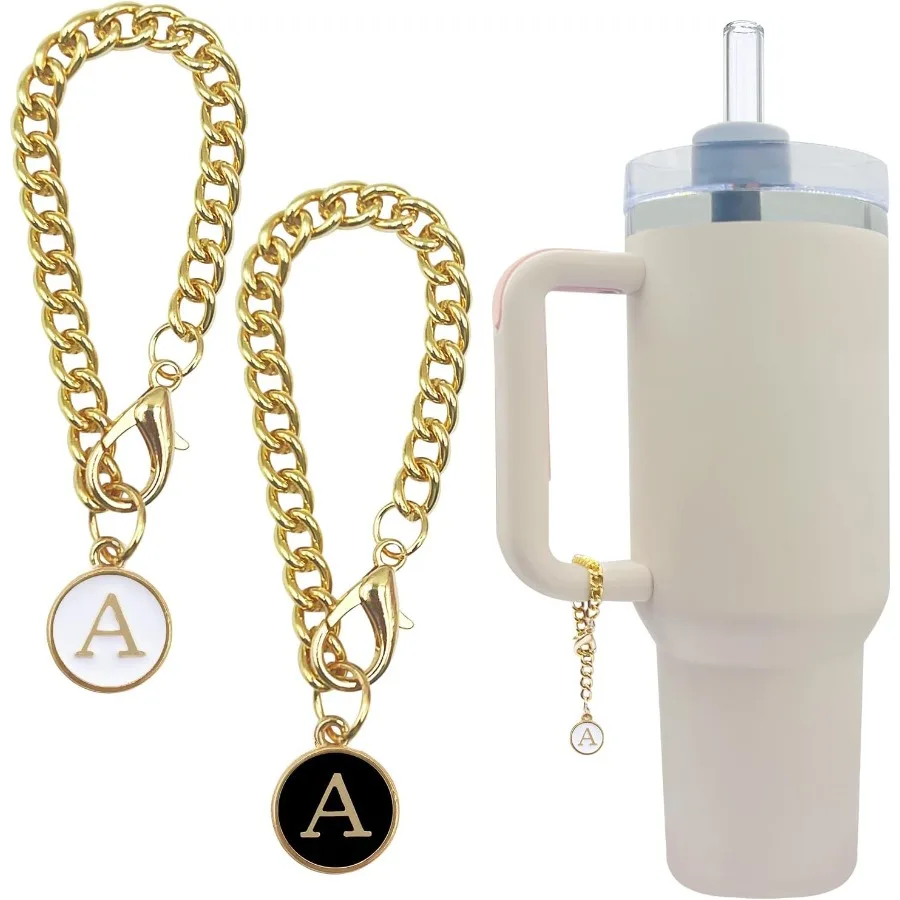 

Аксессуары с подвесками в виде буквы A для Stanley 20, 30, 40 унций, стакан с цепочками на ручках и начальной буквой для Кубка Стэнли 30, 40 унций с
