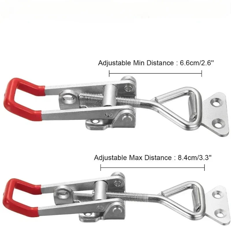 Adjustable Toolbox Case Metal GH-4003 Toggle Clamp Latch Catch Clasp Quick Release 600Kg 1322Lbs Anti-Slip Push Pull Woodwork