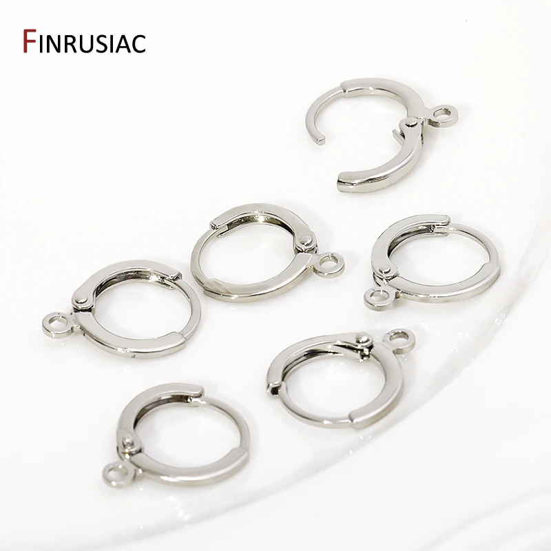 Trendy 14/18K Gold Plated Brass French Lever Back Earring Round Hook Ear Wire For DIY Earring Making Findings Accessories image 2
