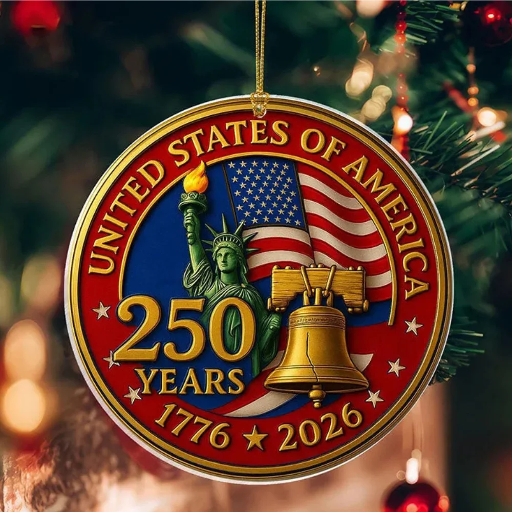 2026 Usa 250th Anniversary Commemorative Car Pendant Eagle American Flag Key chain Pattern Patriotic Souvenir Gift